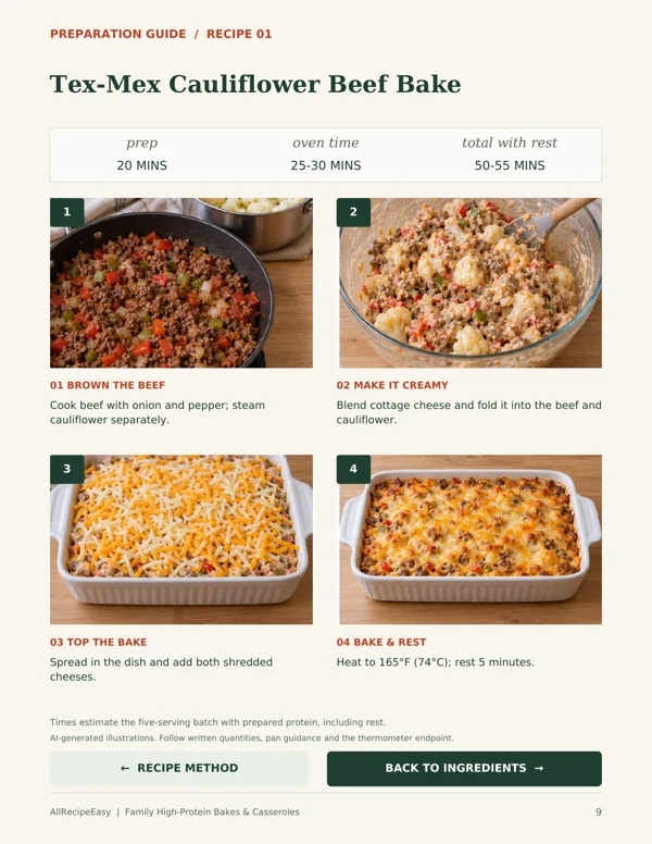 Family High-Protein Bakes & Casseroles: Illustrated stages (page 9)