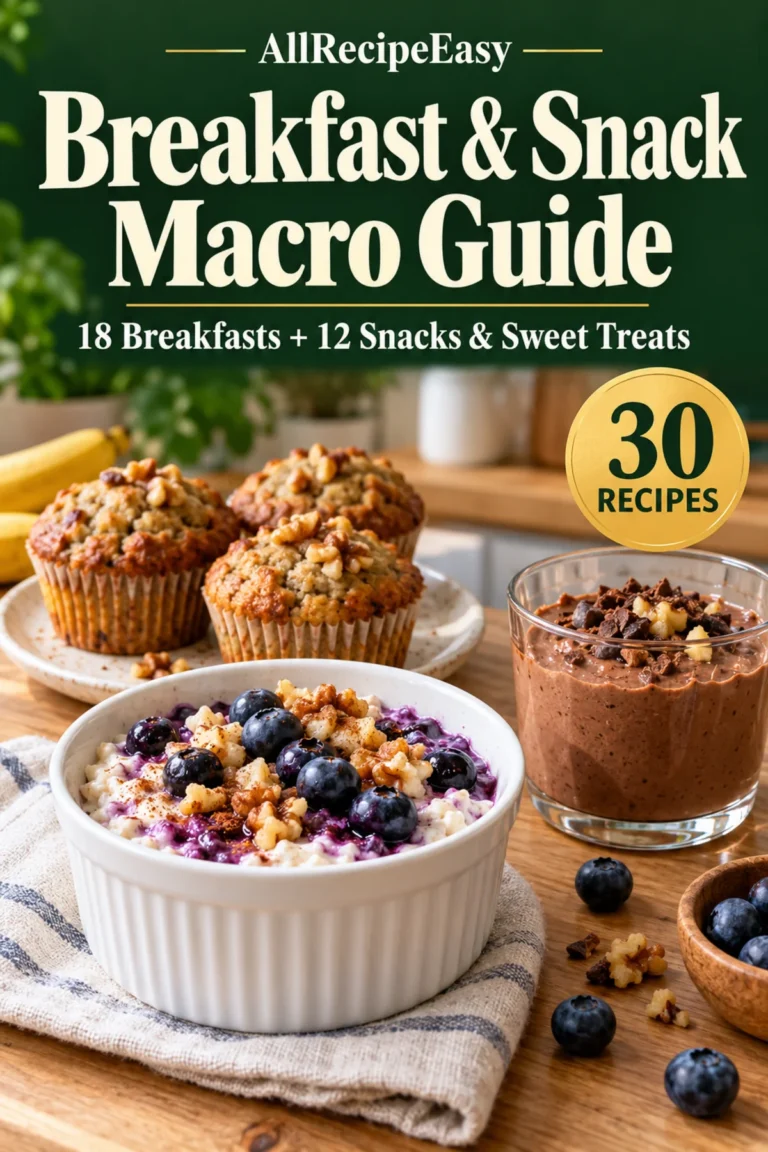 Breakfast & Snack Macro Guide ebook cover